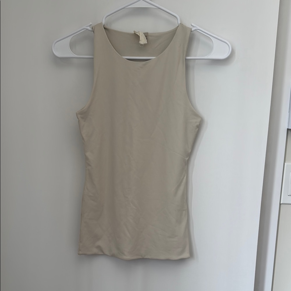 Elegant Cream Sleeveless Top